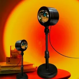 Портативна настільна LED лампа Q7 LED для селфі з ефектом заходу сонця 28-38 см Червоний захід сонця (YAB)