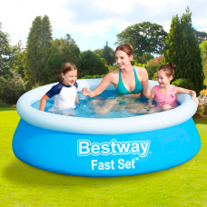 Дитячий надувний басейн зі зливним клапаном Bestway 57392, 183х51см, 940 л
