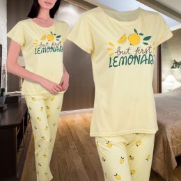 Женский комплект для сна 7051 I.yellow (04094) 4 комплекта (размеры S-XL) (BOT) 