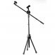 Універсальна телескопічна стійка-тримач для телефону/мікрофону MIC Stand "Журавель" 1,87м