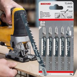 Пилки для лобзика Bochao Т101D HCS для дерева, 10-45 мм, 5 шт (YAB)