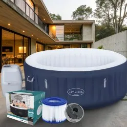 Надувное джакузи-СПА аэромассаж 4 места, фильтр-насос Lay-Z-Spa Miami, Bestway 6001C, 180 х 66 см 669 л