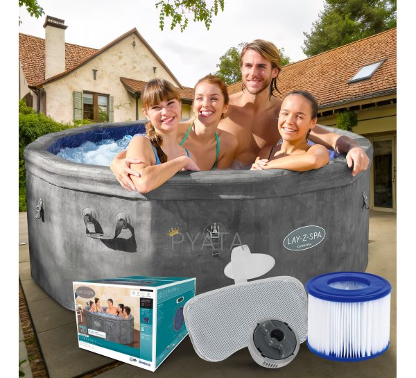 Надувне джакузі-СПА аеромасаж 6 місць Lay-Z-Spa Carrara Bestway 6001V, 170 х 65 см 850 л