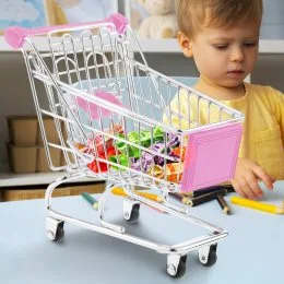 Настільний декоративний міні візок органайзер Mini Truck 12,5*11*8 см Рожевий