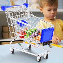 Настільний декоративний міні візок органайзер Mini Truck 12,5*11*8 см Синій