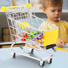 Настільний декоративний міні візок органайзер Mini Truck 12,5*11*8 см Жовтий