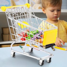 Настільний декоративний міні візок органайзер Mini Truck 12,5*11*8 см Жовтий