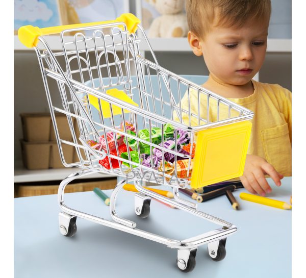 Настільний декоративний міні візок органайзер Mini Truck 12,5*11*8 см Жовтий