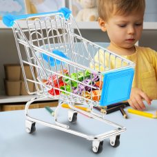 Настольная декоративная мини тележка органайзер Mini Truck 12,5*11*8 см Голубой