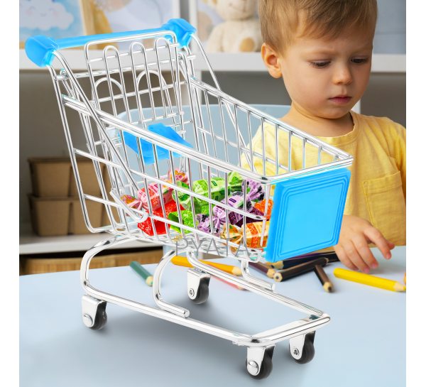 Настольная декоративная мини тележка органайзер Mini Truck 12,5*11*8 см Голубой