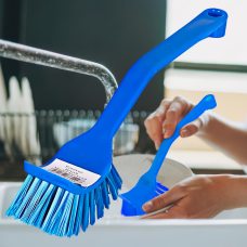 Щетка для мытья посуды, кастрюли пластиковая с ручкой 19см Синий (YAB) Щетка для мытья посуды, кастрюли пластиковая с ручкой 19см Синий (YAB)