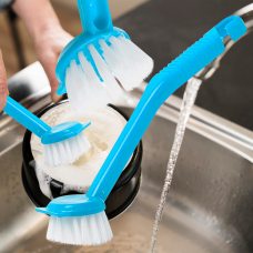 Универсальная пластиковая щетка для мытья кастрюль Голубая (YAB) Универсальная пластиковая щетка для мытья кастрюль Голубая (YAB)