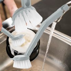 Универсальная пластиковая щетка для мытья кастрюль серая (YAB)