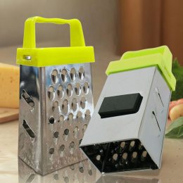Мини-терка на магните 3-сторонняя нержавеющая сталь 7,5 см, Желтый (YAB)
