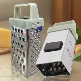 Мини-терка на магните 3-сторонняя нержавеющая сталь 7,5 см, Серый (YAB)