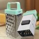 Мини-терка на магните 3-сторонняя нержавеющая сталь 7,5 см, Светло-бирюзовый  (YAB)