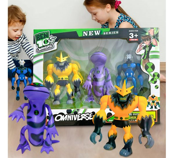Детские игрушечные коллекционные светящиеся фигурки G15995/0843А-18 3 BEN10 Ион+Хамелеон+Чоксквоч (NI)