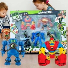 Детские игрушечные коллекционные светящиеся фигурки G16003/0844А-8 BEN10 Краб+Энергия+Блокс+Звезда+Ител (NI)