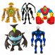 Детские светящиеся игрушечные фигурки G16001/0844А-6 BEN10 Ион+Часовой механизм+Фитбек+Блокс+Ител (NI)