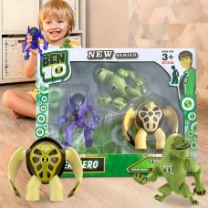 Детские пластиковые игрушечные коллекционные фигурки со звуком и светящиеся G11992/0843-13 BEN10 Ульти пламенный и Ураган и Хамелеон (NI)