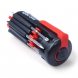 Многофункциональная портативная отвертка Multi-Screwdriver Torch FZ-895, 8 в 1 с фонариком, Черный/Красный (YAB)