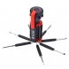 Многофункциональная портативная отвертка Multi-Screwdriver Torch FZ-895, 8 в 1 с фонариком, Черный/Красный (YAB)