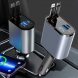 Автомобільний зарядний пристрій Super Fast Charge PT16 з вольтметром 4в1Type-C, Lightning (О)
