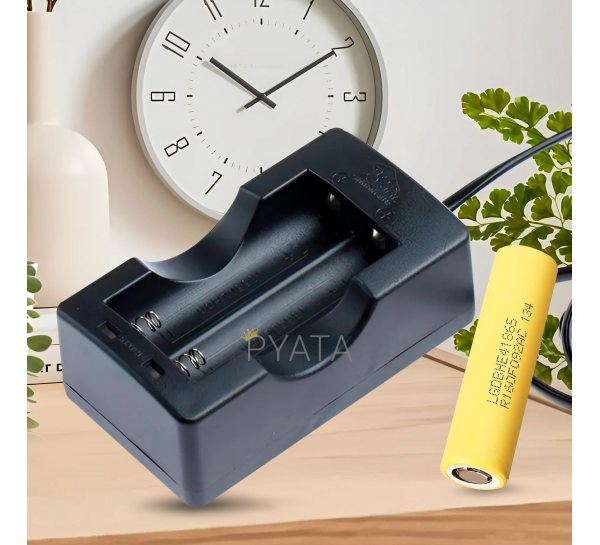 Універсальний ефективний зарядний пристрій на 2 аккумулятора 18650 3,7v з кабелем (YAB)