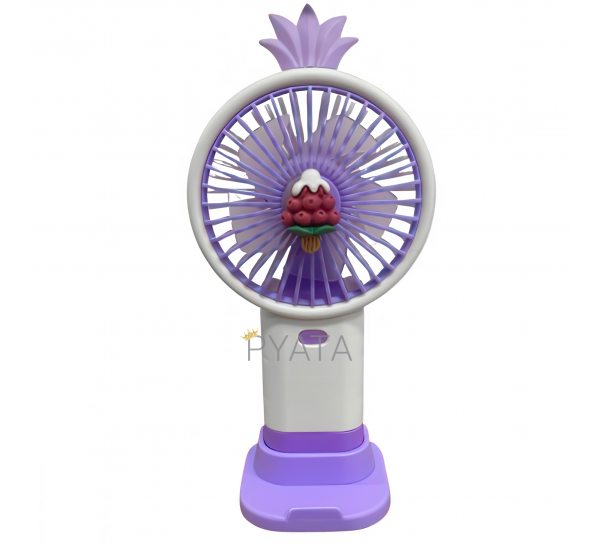 Портативний ручний-настільний вентилятор miniFan 99006-3 (USB-A - DC) Фіолетовий (YAB)