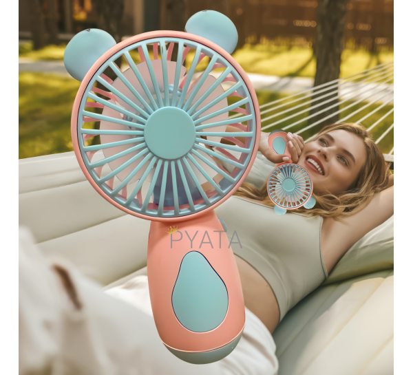Портативний ручний акумуляторний вентилятор miniFan 99013-2 (USB-A - DC) Рожевий (YAB)