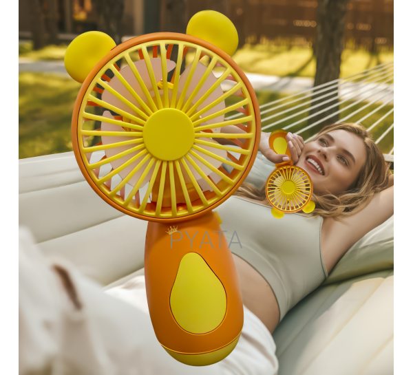 Портативный ручной аккумуляторный вентилятор miniFan 99013-2 (USB-A - DC) Оранжевый (YAB)