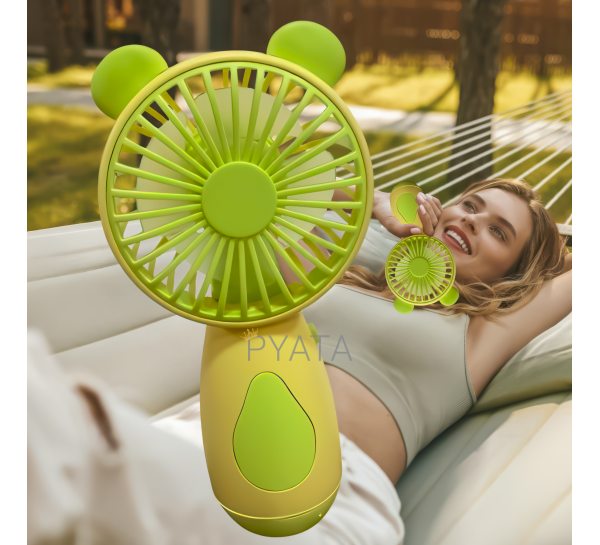 Портативний ручний акумуляторний вентилятор miniFan 99013-2 (USB-A - DC) Салатовий (YAB)