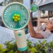 Портативний ручний-настільний вентилятор miniFan 99010-2 (USB-A - DC) Біло-блакитний (YAB)