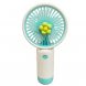 Портативний ручний-настільний вентилятор miniFan 99010-2 (USB-A - DC) Біло-блакитний (YAB)