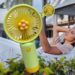 Портативний ручний-настільний вентилятор miniFan 99010-2 (USB-A - DC) Салатовий (YAB)