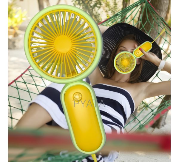 Портативний ручний вентилятор miniFan 99009-1 (USB-A - DC) Жовтий (YAB)