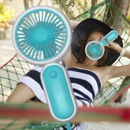 Портативний ручний вентилятор miniFan 99009-1 (USB-A - DC) Блакитний (YAB)
