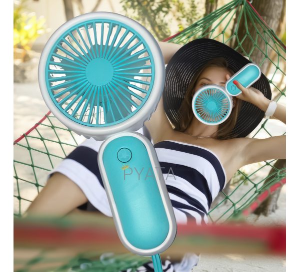 Портативний ручний вентилятор miniFan 99009-1 (USB-A - DC) Блакитний (YAB)
