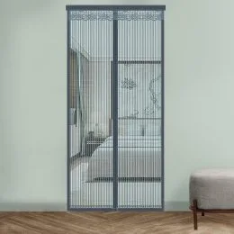 Антимоскітна нейлонова сітка на двері на посилених магнітах 100х210 см Magic Mesh Сірий