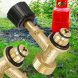 Переходник-вентиль Nurgaz для заправки газовых баллонов – латунный адаптер с клапаном 14 мм (JS)