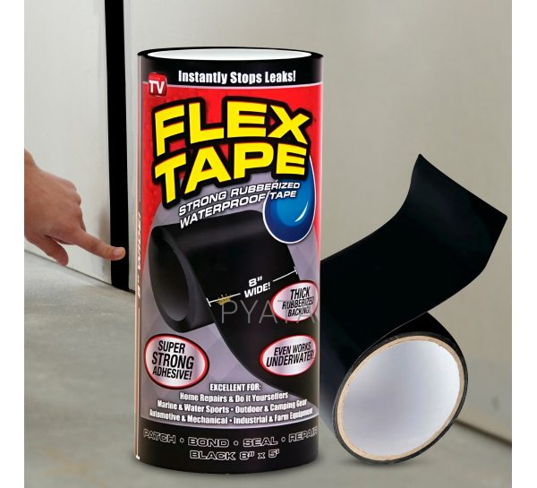 Надміцна водонепроникна ізоляційна стрічка миттєвої дії Flex Tape 20x135 см