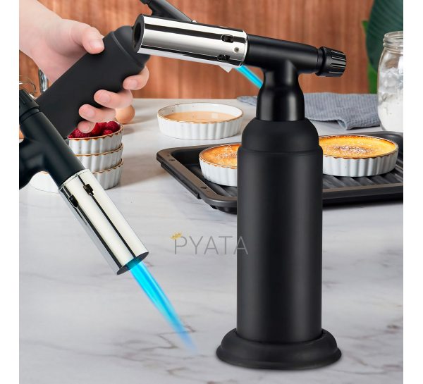 Кухонная газовая горелка-карамелизатор с автоматическим зажиганием BUTANE TORCH BS-850/1907 Черный (JS)