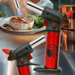 Кондитерская газовая горелка GF-878/1360 для фламбировки и карамелизации, Красно-черный (JS)