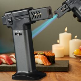 Кондитерская газовая горелка Turbo Torch OL-600/1851, профессиональный карамелизатор 1300 °C, Черный (JS)