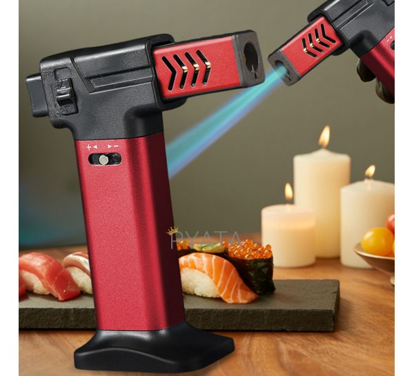 Кондитерская газовая горелка Turbo Torch OL-600/1851, профессиональный карамелизатор 1300 °C, Красный (JS)