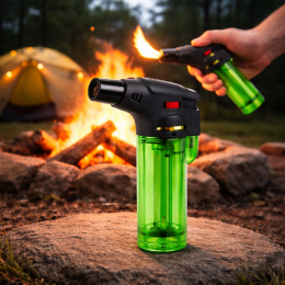 Портативная газовая горелка туристическая ULTIMATE 1608 с пьезозажиганием Зеленый (JS)