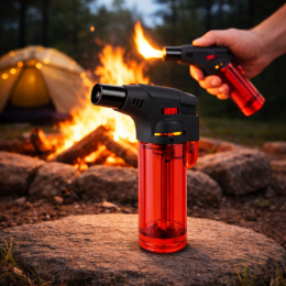 Портативная газовая горелка туристическая ULTIMATE 1608 с пьезозажиганием Красный (JS)