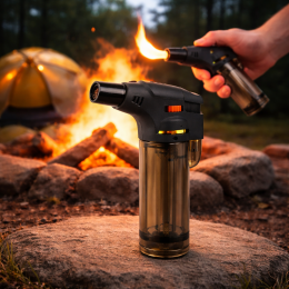 Портативная газовая горелка туристическая ULTIMATE 1608 с пьезозажиганием Черный (JS)