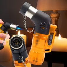 Портативная газовая зажигалка с пьезоподжигом и крышкой HONGSHI 1609 Оранжевый (JS)