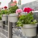 Овальний горщик для квітів з автополиванням «LATINA WINDOW BOX» 17*39,5см, 6,7л Пісочний (DRKJ)